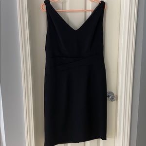 Black vneck dress